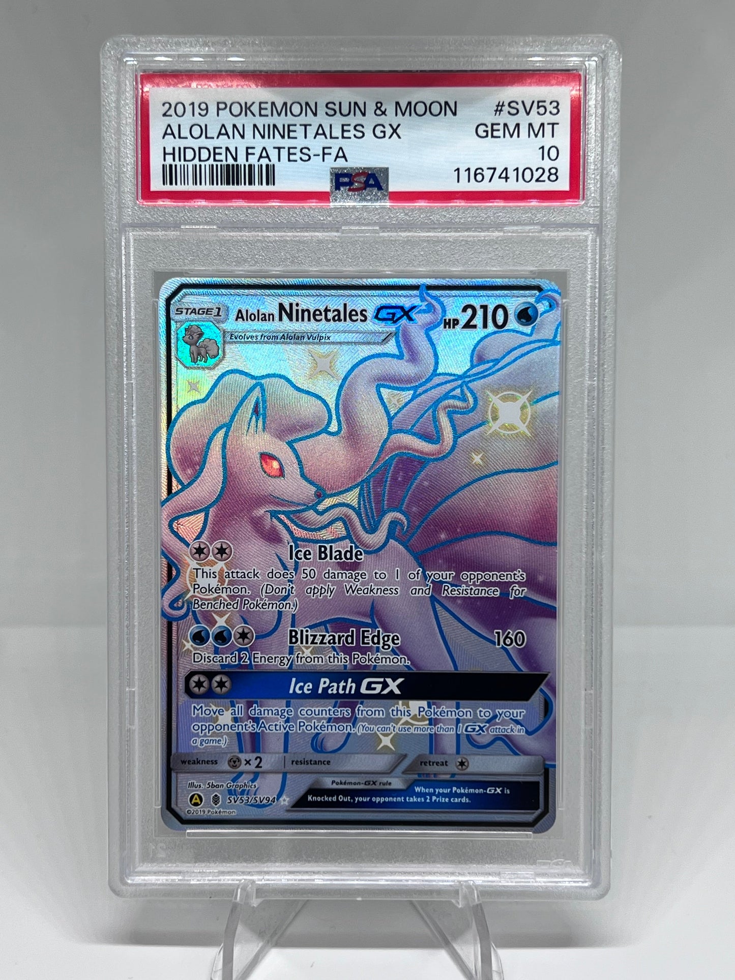 Alolan Ninetales SV53/SV94 PSA 10